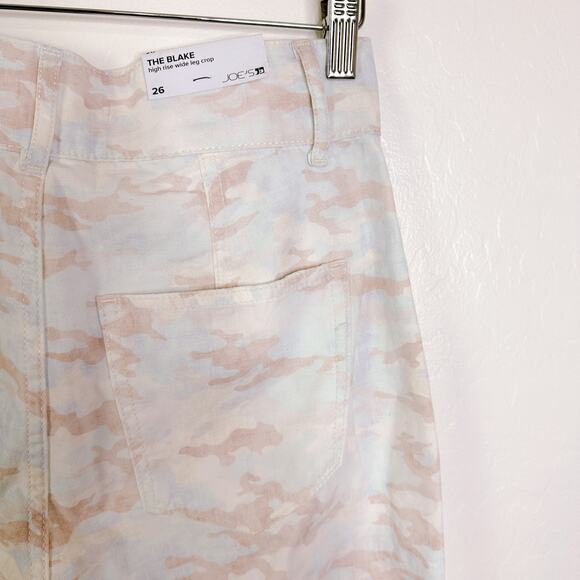 Joe’s Women's The Blake Cotton High Rise Wide Leg Cropped Pants Camo sz 26 NWT - Picture 9 of 12